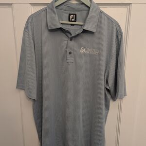 FootJoy Light Blue Striped Polo Shirt